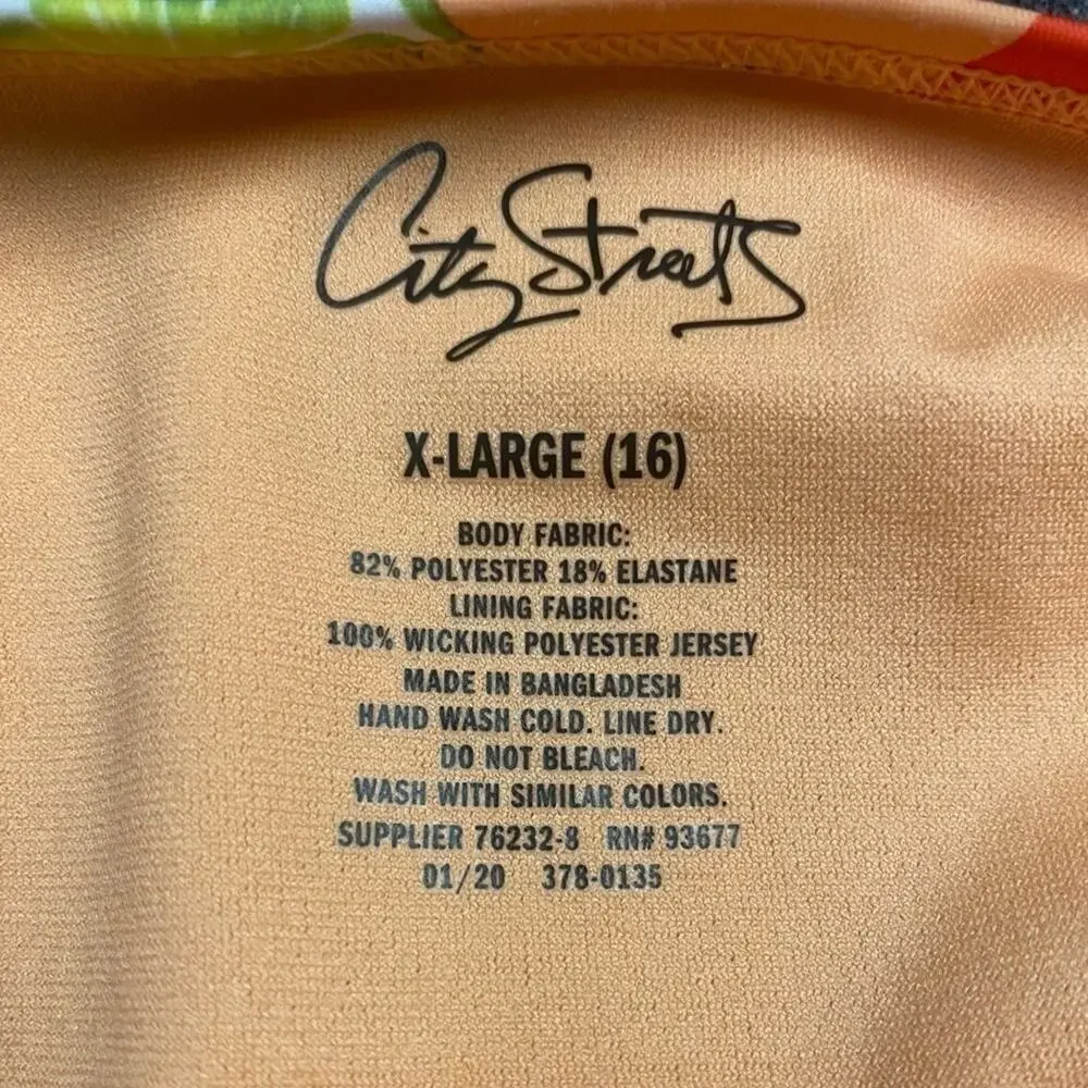 CITY STREETS GIRLS TWO PIECE SWIMWEAR SIZE XL (16) WORN ONCE